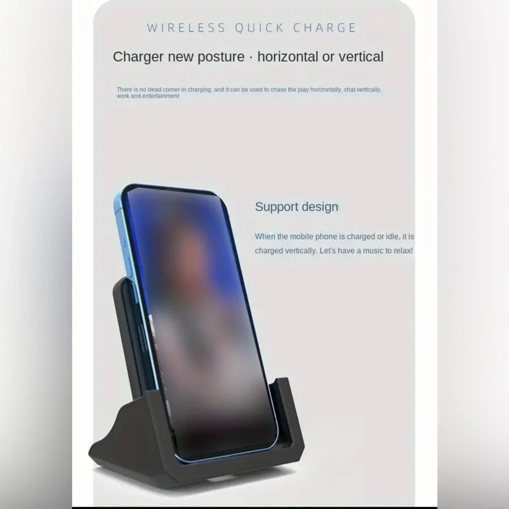 NEW😊 Fast Wireless Charging Stand For iPhone & For SamSung